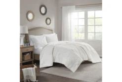 Full/Queen Comforter-3 Piece Set Plush Medallion Cream -Estally Home Decor Store 273804 natural polyester comforter room 85