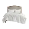 Full/Queen Comforter-3 Piece Set Plush Medallion Cream