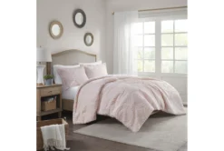 Full/Queen Comforter-3 Piece Set Plush Medallion Pink -Estally Home Decor Store 273807 pink polyester comforter room 85