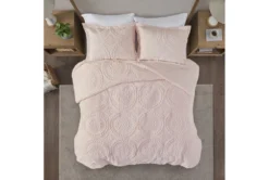 Full/Queen Comforter-3 Piece Set Plush Medallion Pink -Estally Home Decor Store 273807 pink polyester comforter room 87