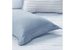 Twin Comforter-2 Piece Set Reversible Stripe Down Alternative Blue -Estally Home Decor Store 273825 blue polyester comforter detail 46