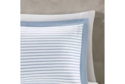 Twin Comforter-2 Piece Set Reversible Stripe Down Alternative Blue -Estally Home Decor Store 273825 blue polyester comforter detail 48