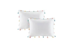 Twin Comforter-2 Piece Set Tassel Multi -Estally Home Decor Store 273840 white polyester comforter detail 48