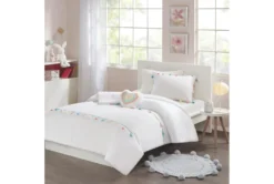 Twin Comforter-2 Piece Set Tassel Multi -Estally Home Decor Store 273840 white polyester comforter room 85