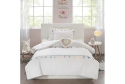 Twin Comforter-2 Piece Set Tassel Multi -Estally Home Decor Store 273840 white polyester comforter room 86