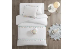 Twin Comforter-2 Piece Set Tassel Multi -Estally Home Decor Store 273840 white polyester comforter room 87