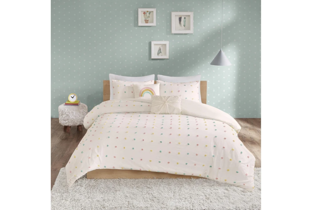 Twin Comforter-4 Piece Set Pom Pom Multi - Image 10