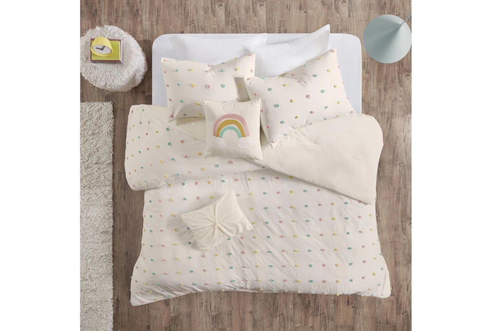 Twin Comforter-4 Piece Set Pom Pom Multi - Image 11