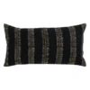 14X26 Black + Tumeric Gold Stripe Throw Pillow