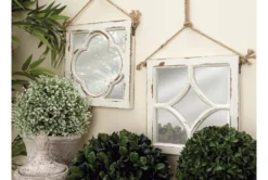 12X12 Inch White Chinese Fir Wood Wall Mirror -Estally Home Decor Store 276453 white multi media mirror room 86