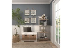 12X12 Inch White Chinese Fir Wood Wall Mirror -Estally Home Decor Store 276453 white wood mirror room 90