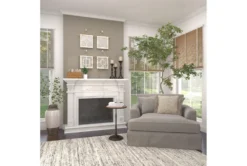 12X12 Inch White Chinese Fir Wood Wall Mirror -Estally Home Decor Store 276453 white wood mirror room 91