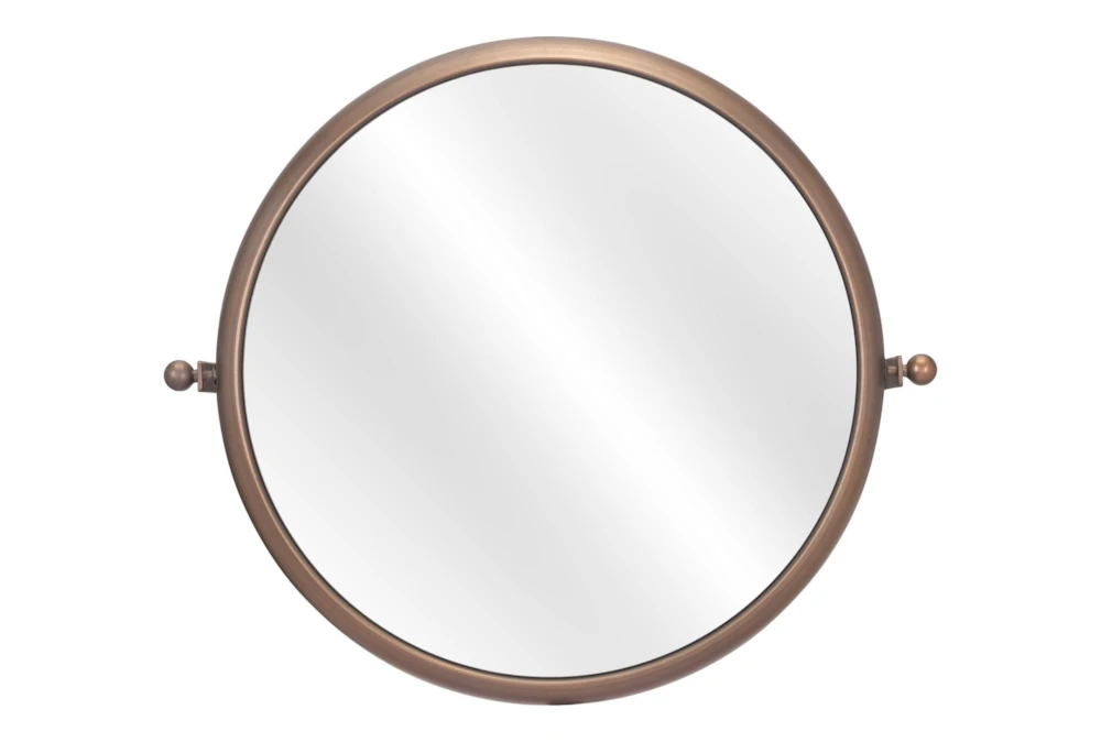 24X20 Round Gold Mirror