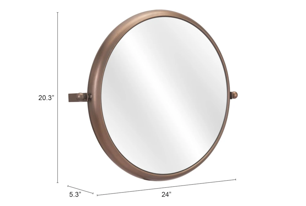 24X20 Round Gold Mirror - Image 5