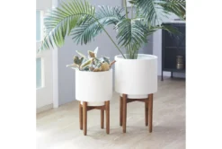 White Iron Planter Set Of 2 -Estally Home Decor Store 278176 white multi media planter room 85