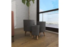 Black Ceramic Planter Set Of 3 -Estally Home Decor Store 278234 black resin planter room 92