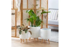 White Wood Planter Set Of 3 -Estally Home Decor Store 278257 white multi media planter room 85