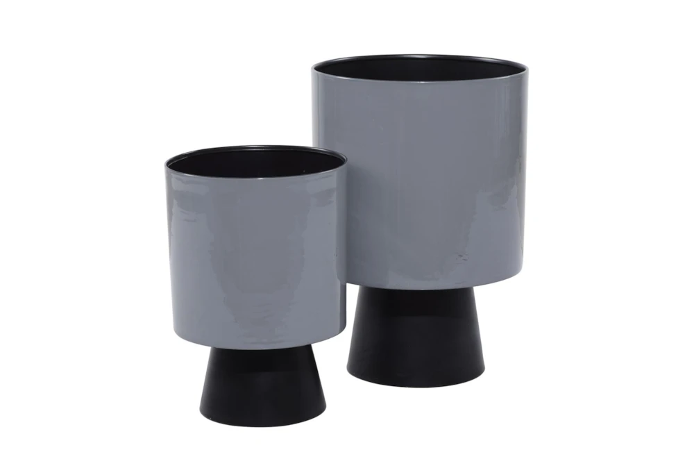 15 Inch Grey Iron Planter 5 15 Inch Grey Iron Planter - Image 3