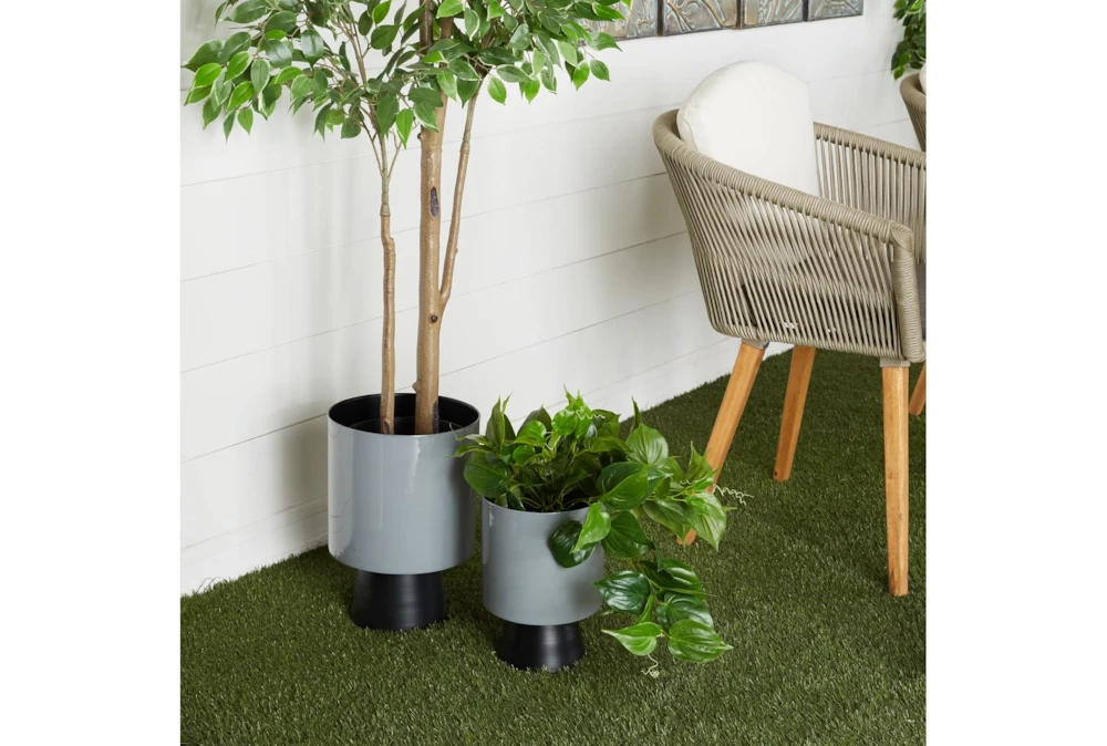 15 Inch Grey Iron Planter 9 15 Inch Grey Iron Planter - Image 7