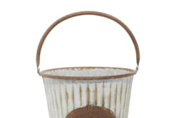 Silver Tin Planter Set Of 3 -Estally Home Decor Store 278293 silver multi media planter detail 44