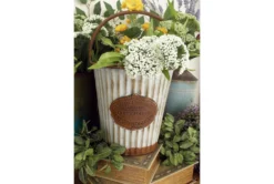 Silver Tin Planter Set Of 3 -Estally Home Decor Store 278293 silver multi media planter room 85