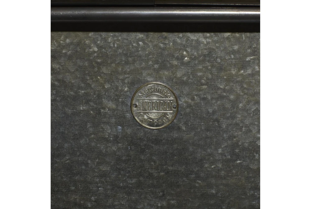 35 Inch Silver Iron Planter 7 35 Inch Silver Iron Planter - Image 5