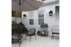 44 Inch Black Iron Plantstand -Estally Home Decor Store 278333 black metal outdoor planter room 87