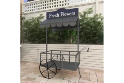 44 Inch Black Iron Plantstand -Estally Home Decor Store 278333 black metal outdoor planter room 88