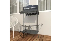 44 Inch Black Iron Plantstand -Estally Home Decor Store 278333 black metal outdoor planter room 89