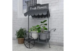 44 Inch Black Iron Plantstand -Estally Home Decor Store 278333 black metal outdoor planter room 92