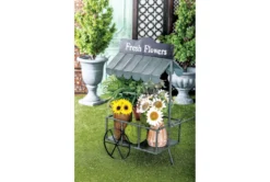 44 Inch Black Iron Plantstand -Estally Home Decor Store 278333 black multi media planter room 85