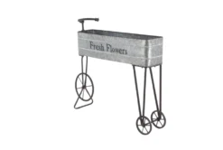 34 Inch Grey Aluminum Plantstand -Estally Home Decor Store 278334 grey multi media planter front 04