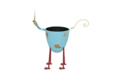 19 Inch Multi Color Cat Iron Planter -Estally Home Decor Store 278342 blue metal outdoor planter material 76