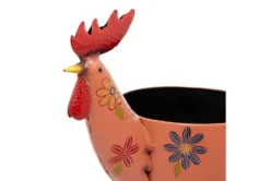 20 Inch Pink Iron Rooster Planter -Estally Home Decor Store 278344 pink multi media planter detail 45