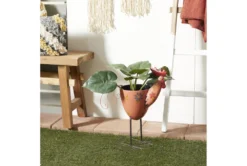 20 Inch Pink Iron Rooster Planter -Estally Home Decor Store 278344 pink multi media planter room 85