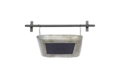 11 Inch Grey Iron Planter -Estally Home Decor Store 278352 grey multi media planter front 02