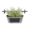11 Inch Grey Iron Planter -Estally Home Decor Store 278352 grey multi media planter signature 01