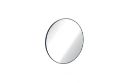 24X24 Black Metal Round Wall Mirror