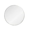 24X24 Champagne Silver Metal Round Wall Mirror -Estally Home Decor Store 280545 beige metal mirror signature 01