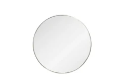 24X24 Champagne Silver Metal Round Wall Mirror