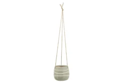 6 Inch Green Ceramic Hanging Planter