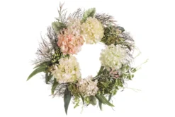 24" Artificial Hydrangea Eucalyptus Berry Wreath