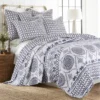 Full/Queen Quilt-3 Piece Set Reversible Medallion Rows To Trellis Print -Estally Home Decor Store 286235 v2 signature 01