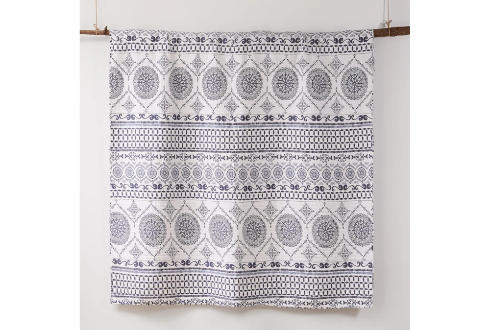 Twin Quilt-2 Piece Set Reversible Medallion Rows To Trellis Print 6 Twin Quilt-2 Piece Set Reversible Medallion Rows To Trellis Print - Image 4