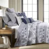 Twin Quilt-2 Piece Set Reversible Medallion Rows To Trellis Print