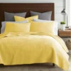 Twin Quilt-3 Piece Set Cross Stitch Yellow