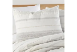 Twin Duvet-2 Piece Set Tribal Woven Stripe & Ruching White/Grey 9 Twin Duvet-2 Piece Set Tribal Woven Stripe & Ruching White/Grey -Estally Home Decor Store 286322 detail 45