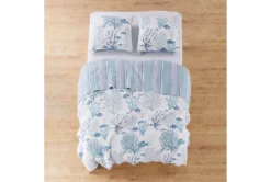Full/Queen Quilt-3 Piece Set Reversible Fish And Coral To Stipes -Estally Home Decor Store 286373 detail 45
