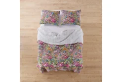 Twin Quilt-2 Piece Set Reversible Bright Floral Design To B&W Geometric -Estally Home Decor Store 286380 detail 45