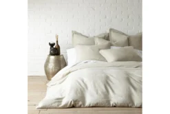 Twin Washed Linen Duvet Cover In Natural -Estally Home Decor Store 286386 room 85